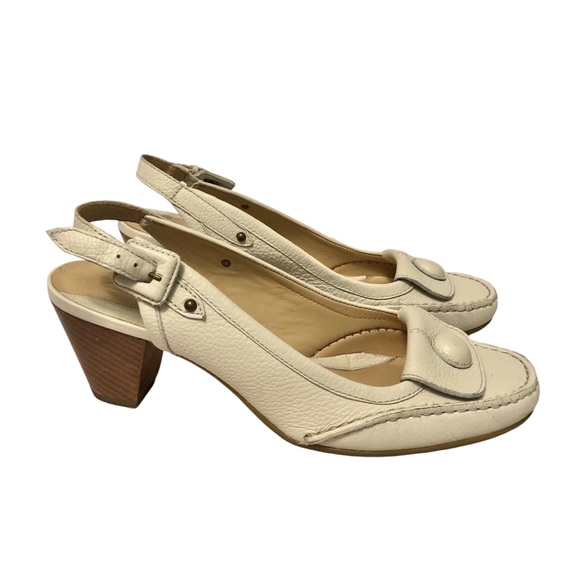 Clarks Cream Slingbacks - Picture 2 of 7